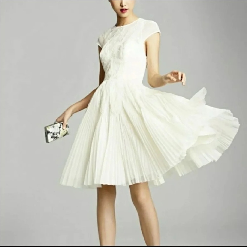 Ted Baker feather appliqué motif dress
